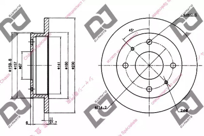 Тормозной диск DJ PARTS BD1276